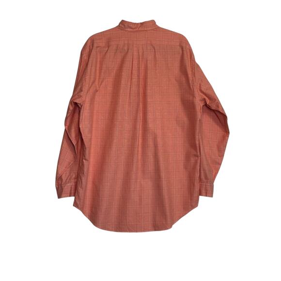 Daniel Cremieux orange plaid long sleeves shirt size Medium - Picture 2 of 10